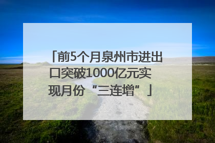 前5个月泉州市进出口突破1000亿元实现月份“三连增”