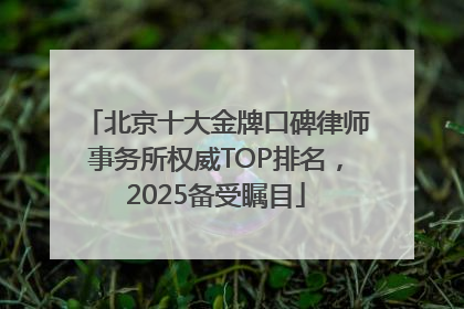 北京十大金牌口碑律师事务所权威TOP排名，2025备受瞩目