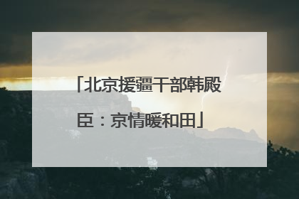 北京援疆干部韩殿臣：京情暖和田