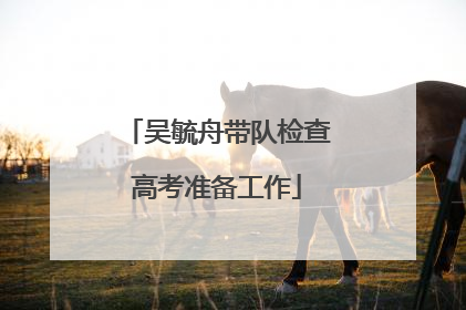 吴毓舟带队检查高考准备工作