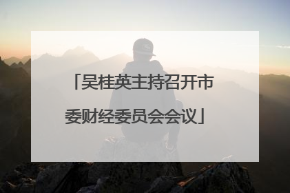 吴桂英主持召开市委财经委员会会议