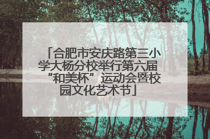 合肥市安庆路第三小学大杨分校举行第六届“和美杯”运动会暨校园文化艺术节