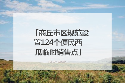 商丘市区规范设置124个便民西瓜临时销售点