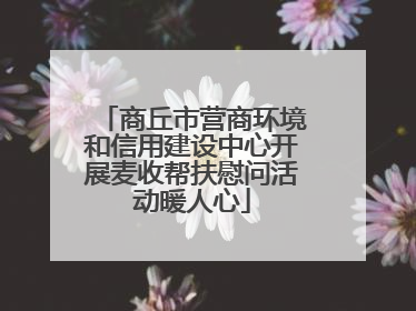 商丘市营商环境和信用建设中心开展麦收帮扶慰问活动暖人心