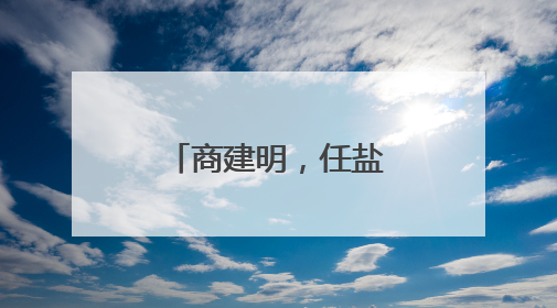 商建明，任盐城市副市长