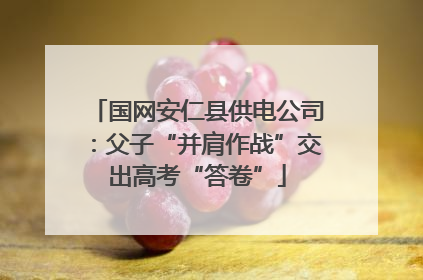 国网安仁县供电公司：父子“并肩作战”交出高考“答卷”