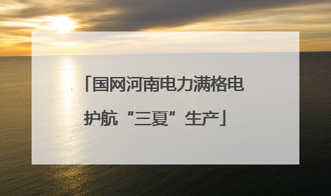 国网河南电力满格电护航“三夏”生产
