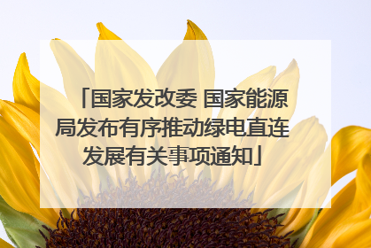 国家发改委 国家能源局发布有序推动绿电直连发展有关事项通知