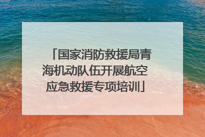 国家消防救援局青海机动队伍开展航空应急救援专项培训