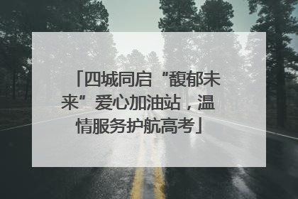 四城同启“馥郁未来”爱心加油站，温情服务护航高考