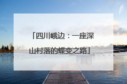 四川峨边：一座深山村落的蝶变之路