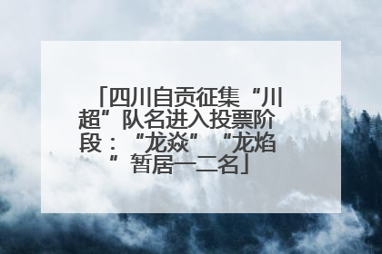 四川自贡征集“川超”队名进入投票阶段：“龙焱”“龙焰”暂居一二名