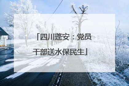 四川蓬安：党员干部送水保民生