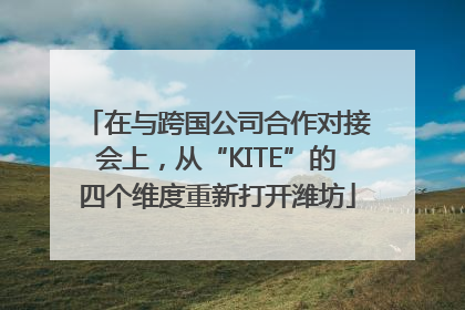 在与跨国公司合作对接会上，从“KITE”的四个维度重新打开潍坊