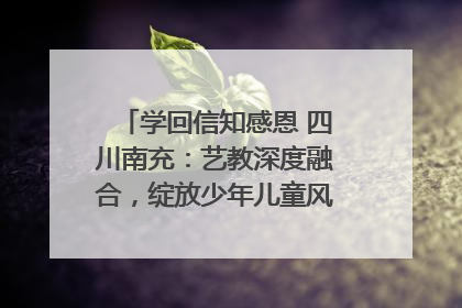 学回信知感恩 四川南充：艺教深度融合，绽放少年儿童风采｜您牵挂的四川