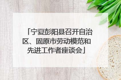 宁夏彭阳县召开自治区、固原市劳动模范和先进工作者座谈会