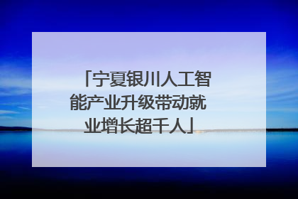 宁夏银川人工智能产业升级带动就业增长超千人