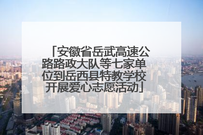 安徽省岳武高速公路路政大队等七家单位到岳西县特教学校开展爱心志愿活动