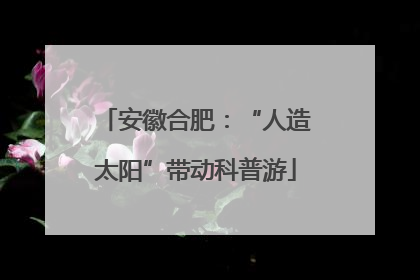 安徽合肥：“人造太阳”带动科普游