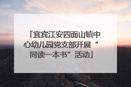 宜宾江安四面山镇中心幼儿园党支部开展“同读一本书”活动