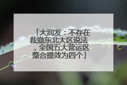 大润发：不存在裁撤东北大区说法，全国五大营运区整合提效为四个