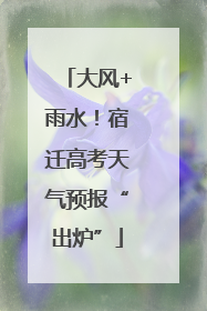 大风+雨水！宿迁高考天气预报“出炉”
