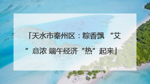 天水市秦州区：粽香飘 “艾”意浓 端午经济“热”起来