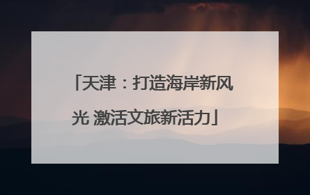 天津：打造海岸新风光 激活文旅新活力