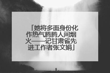 她将多面身份化作热气腾腾人间烟火——记甘肃省先进工作者张文娟