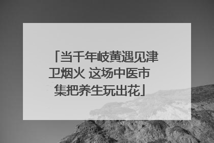当千年岐黄遇见津卫烟火 这场中医市集把养生玩出花