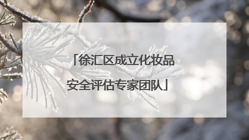 徐汇区成立化妆品安全评估专家团队