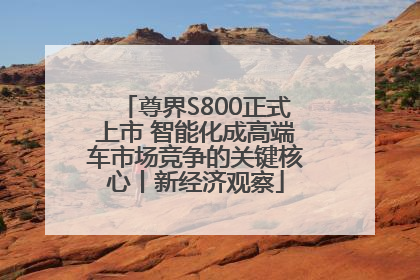 尊界S800正式上市 智能化成高端车市场竞争的关键核心丨新经济观察