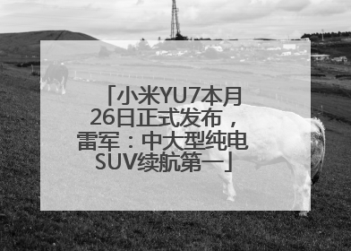 小米YU7本月26日正式发布，雷军：中大型纯电SUV续航第一