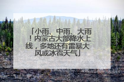 小雨、中雨、大雨！内蒙古大部降水上线，多地还有雷暴大风或冰雹天气