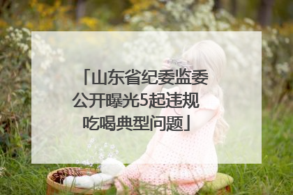山东省纪委监委公开曝光5起违规吃喝典型问题