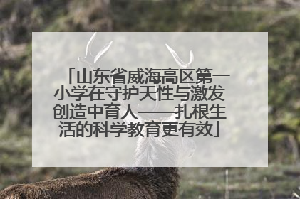 山东省威海高区第一小学在守护天性与激发创造中育人——扎根生活的科学教育更有效