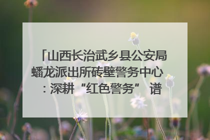 山西长治武乡县公安局蟠龙派出所砖壁警务中心：深耕“红色警务” 谱写“平安答卷”