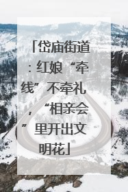 岱庙街道：红娘“牵线”不牵礼，“相亲会”里开出文明花