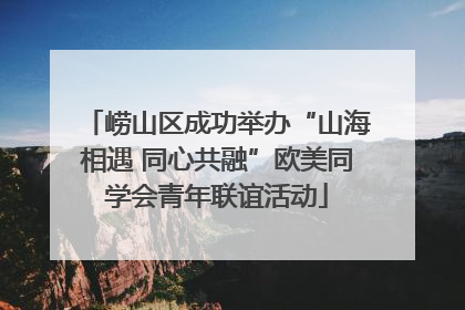 崂山区成功举办“山海相遇 同心共融”欧美同学会青年联谊活动