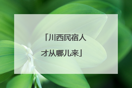 川西民宿人才从哪儿来