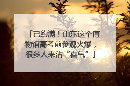 已约满！山东这个博物馆高考前参观火爆，很多人来沾“喜气”