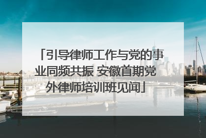 引导律师工作与党的事业同频共振 安徽首期党外律师培训班见闻