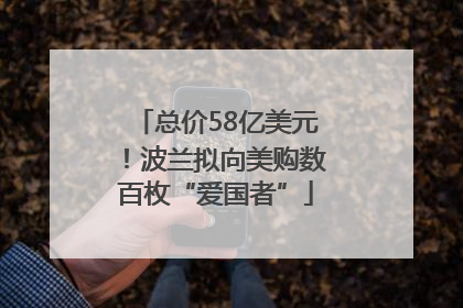 总价58亿美元！波兰拟向美购数百枚“爱国者”