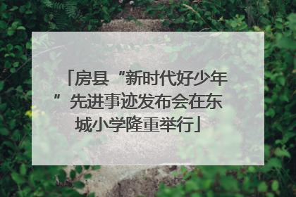 房县“新时代好少年”先进事迹发布会在东城小学隆重举行
