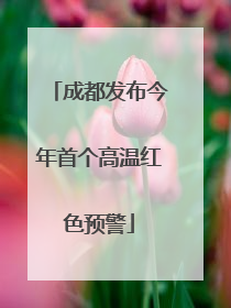 成都发布今年首个高温红色预警