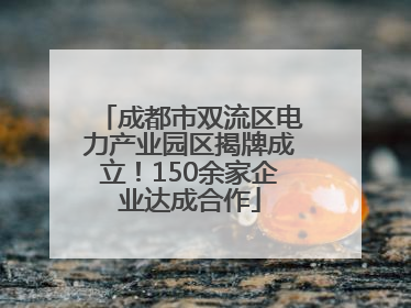 成都市双流区电力产业园区揭牌成立！150余家企业达成合作
