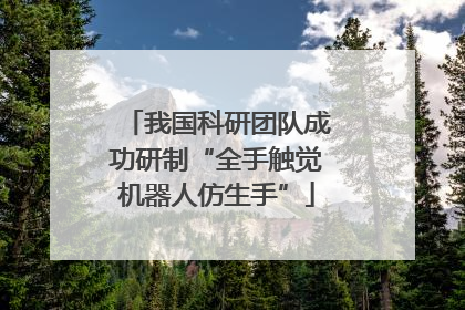 我国科研团队成功研制“全手触觉机器人仿生手”