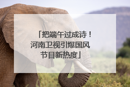 把端午过成诗！河南卫视引爆国风节目新热度