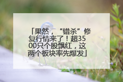 果然，“错杀”修复行情来了！超3500只个股飘红，这两个板块率先爆发