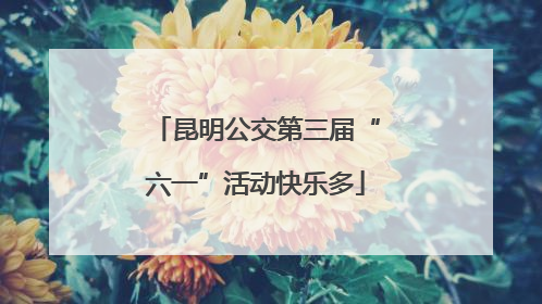 昆明公交第三届“六一”活动快乐多